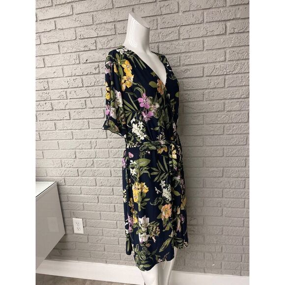Roz & Ali Floral Surplice Neckline Dress Size 2XW - Picture 6 of 9
